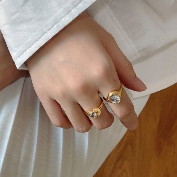 💕Last one 18K Goldplated Stone 925 Ring - Picture 5 of 10